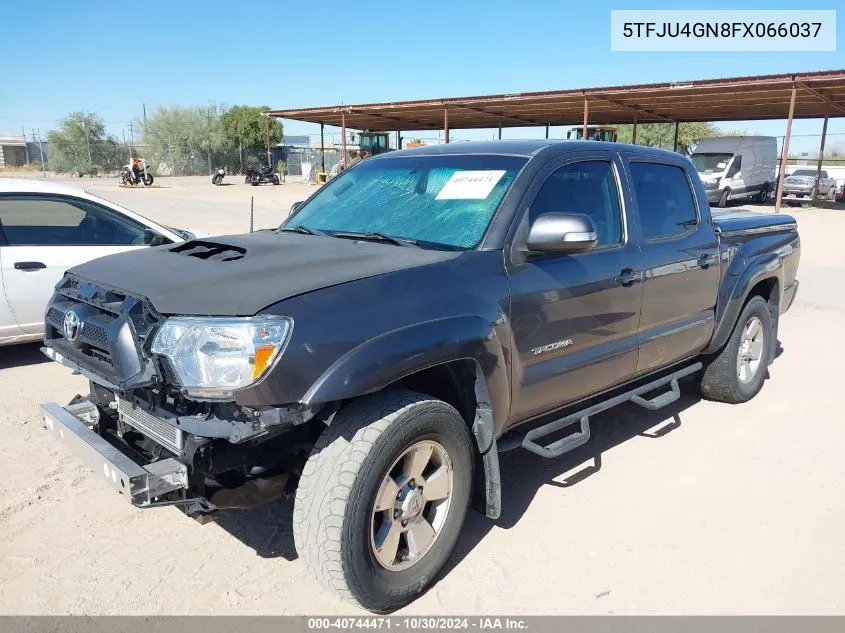 2015 Toyota Tacoma Double Cab Prerunner VIN: 5TFJU4GN8FX066037 Lot: 40744471