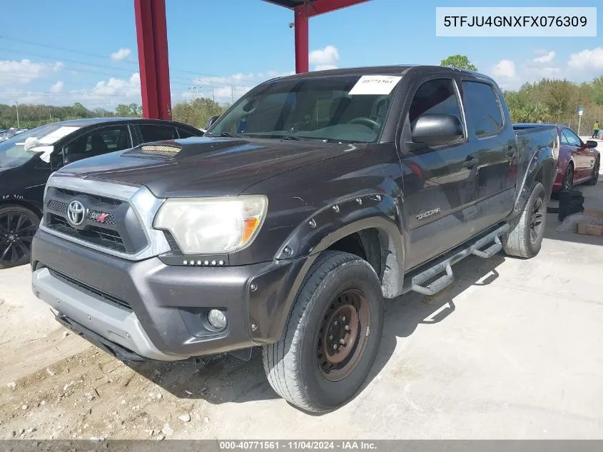 2015 Toyota Tacoma Prerunner V6 VIN: 5TFJU4GNXFX076309 Lot: 40771561