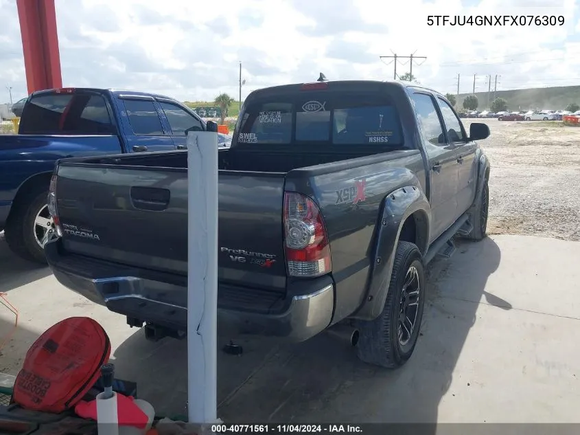 5TFJU4GNXFX076309 2015 Toyota Tacoma Prerunner V6