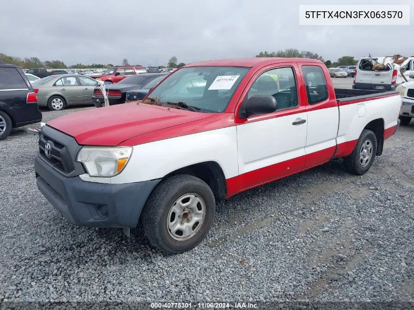 2015 Toyota Tacoma VIN: 5TFTX4CN3FX063570 Lot: 40775301