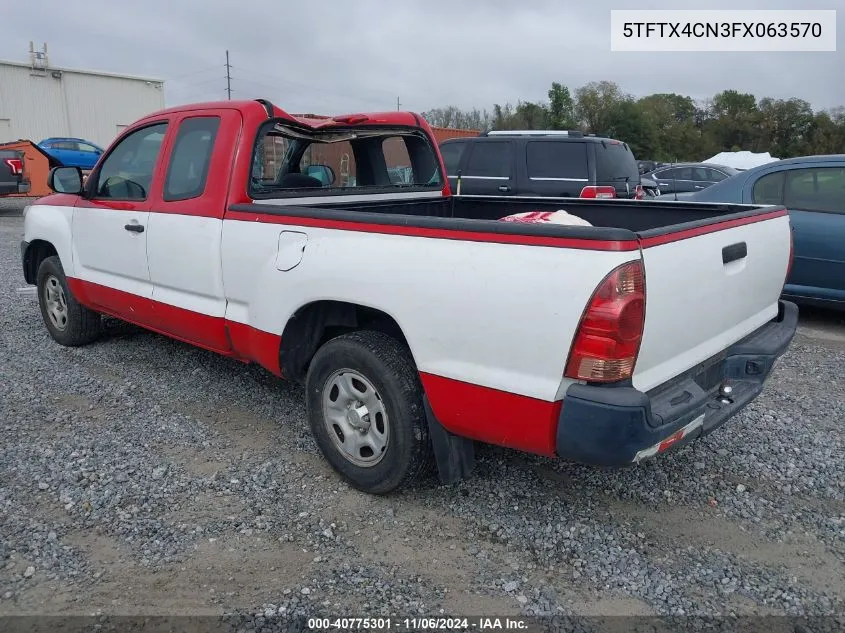 2015 Toyota Tacoma VIN: 5TFTX4CN3FX063570 Lot: 40775301