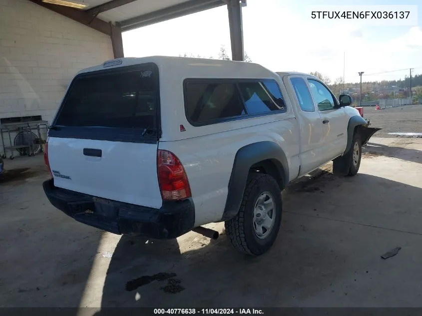 2015 Toyota Tacoma VIN: 5TFUX4EN6FX036137 Lot: 40776638