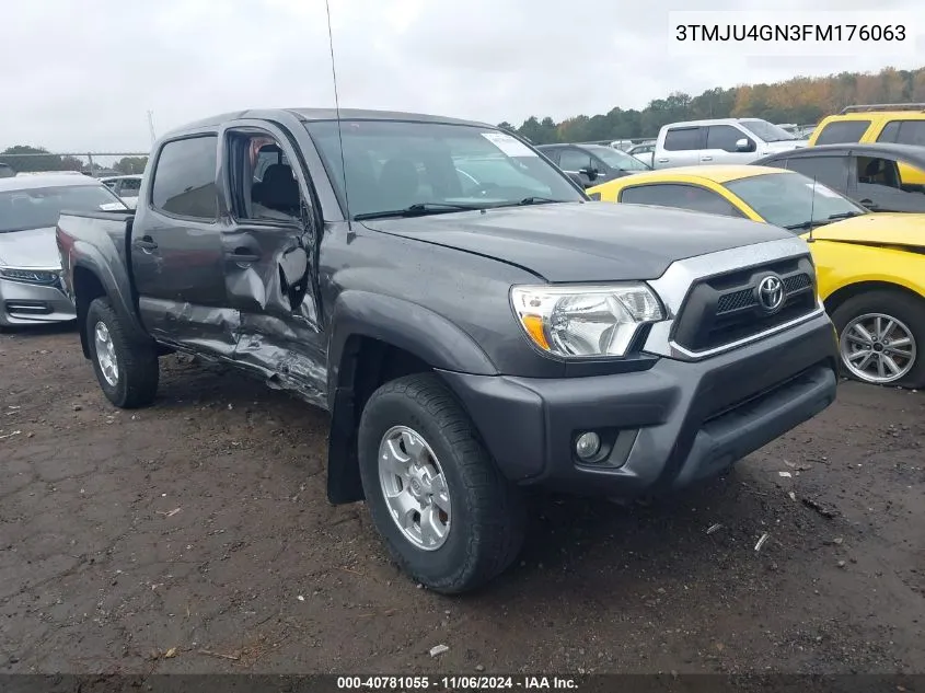 2015 Toyota Tacoma Prerunner V6 VIN: 3TMJU4GN3FM176063 Lot: 40781055