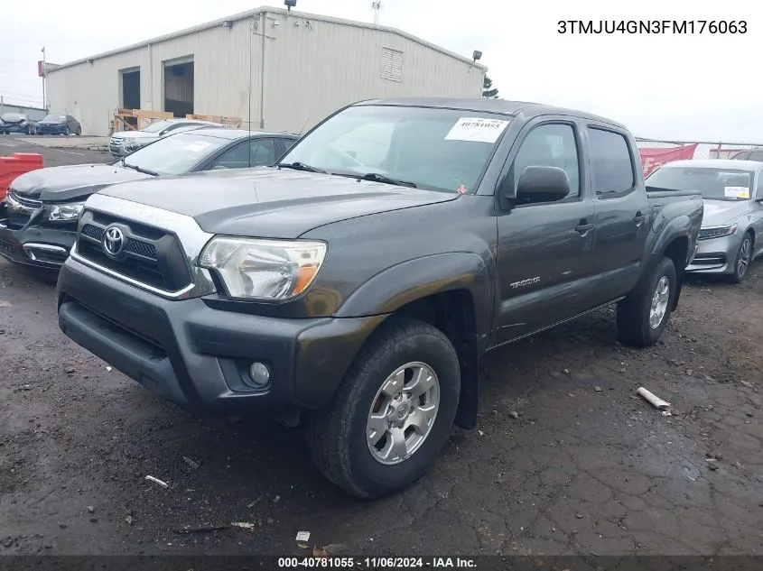 2015 Toyota Tacoma Prerunner V6 VIN: 3TMJU4GN3FM176063 Lot: 40781055