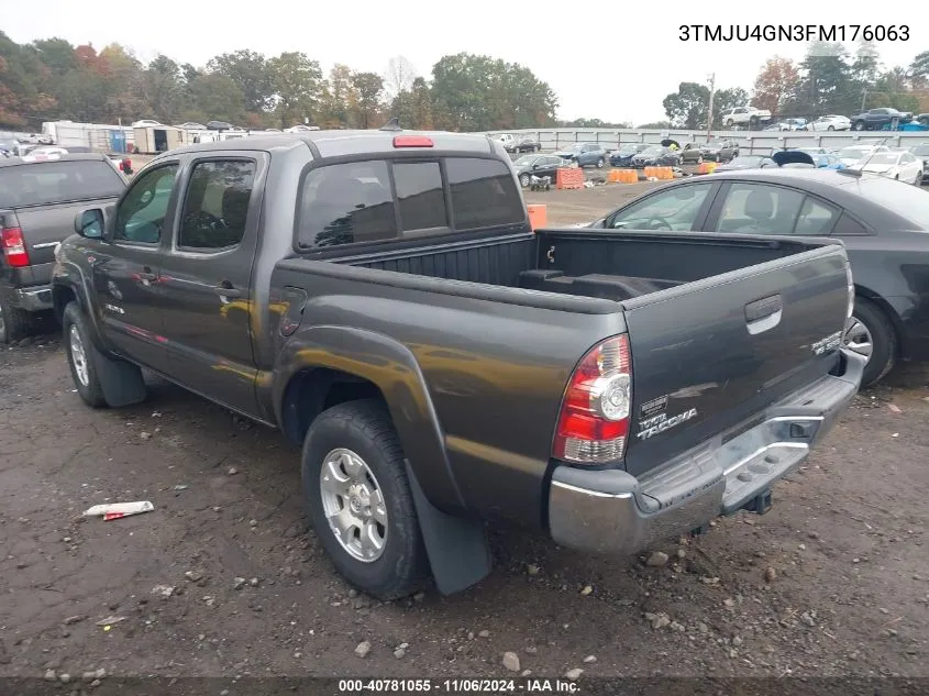 2015 Toyota Tacoma Prerunner V6 VIN: 3TMJU4GN3FM176063 Lot: 40781055