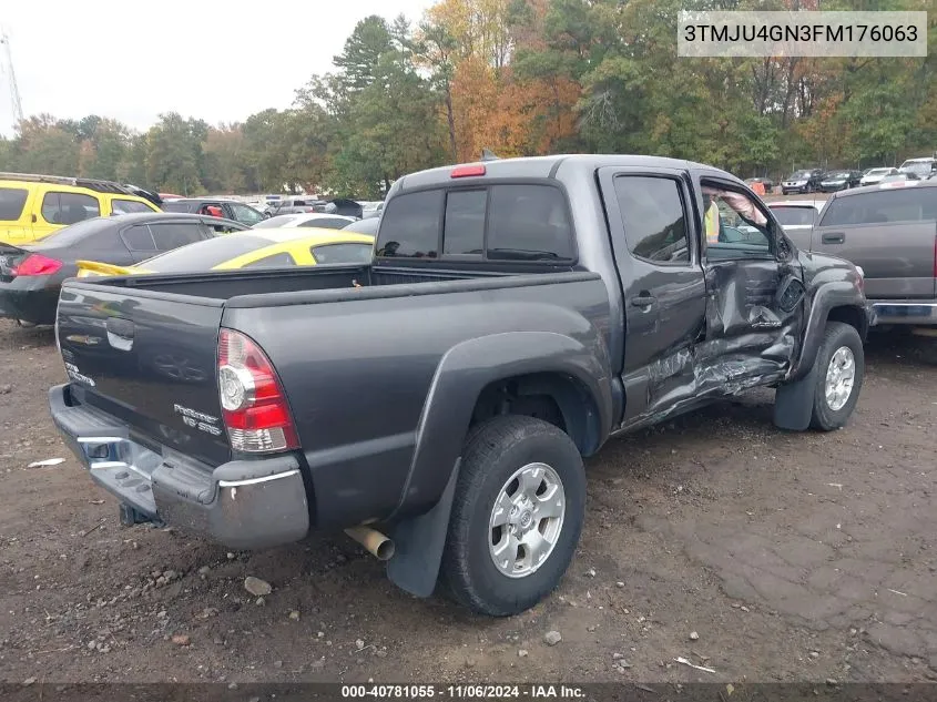 2015 Toyota Tacoma Prerunner V6 VIN: 3TMJU4GN3FM176063 Lot: 40781055