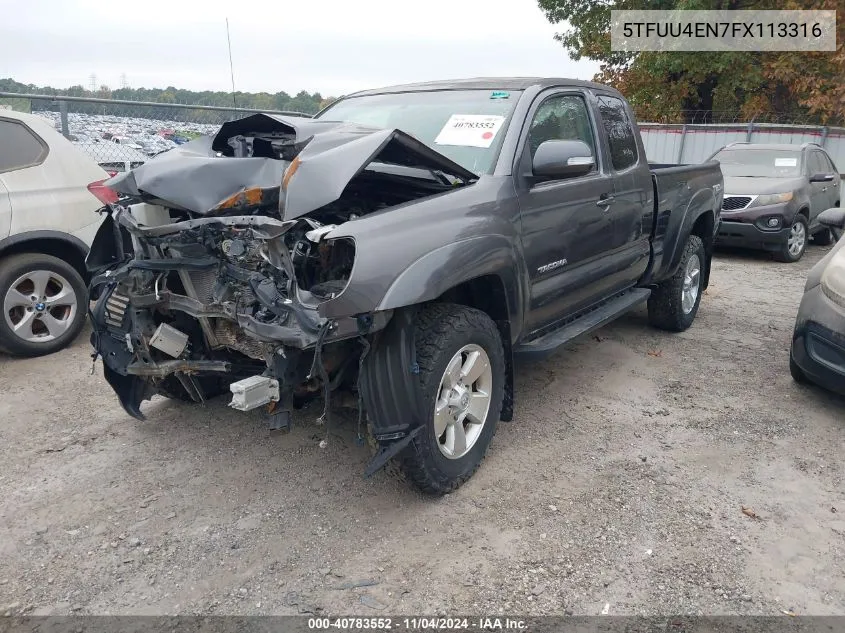 5TFUU4EN7FX113316 2015 Toyota Tacoma Access Cab/Trd Pro