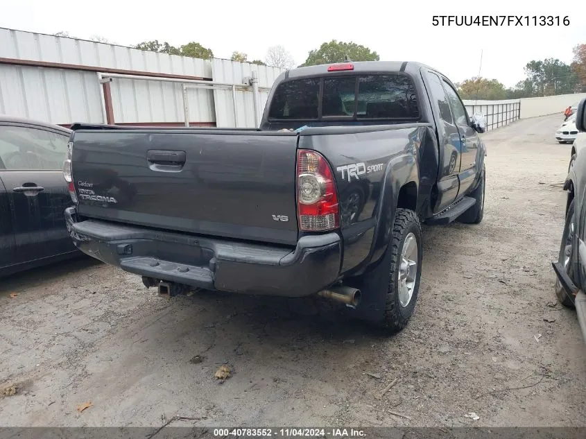 2015 Toyota Tacoma Access Cab/Trd Pro VIN: 5TFUU4EN7FX113316 Lot: 40783552