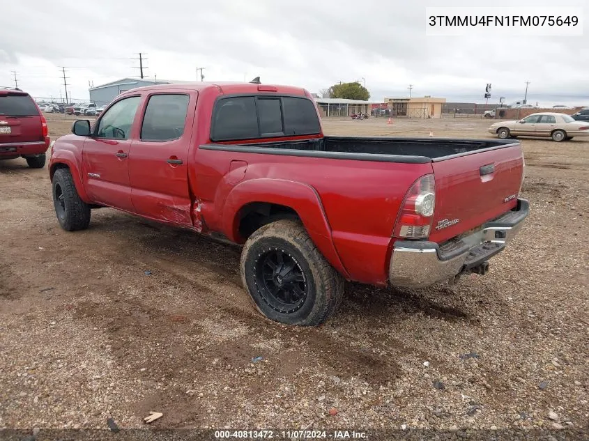 2015 Toyota Tacoma Base V6 VIN: 3TMMU4FN1FM075649 Lot: 40813472