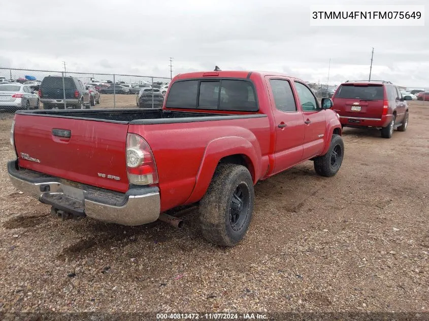 2015 Toyota Tacoma Base V6 VIN: 3TMMU4FN1FM075649 Lot: 40813472