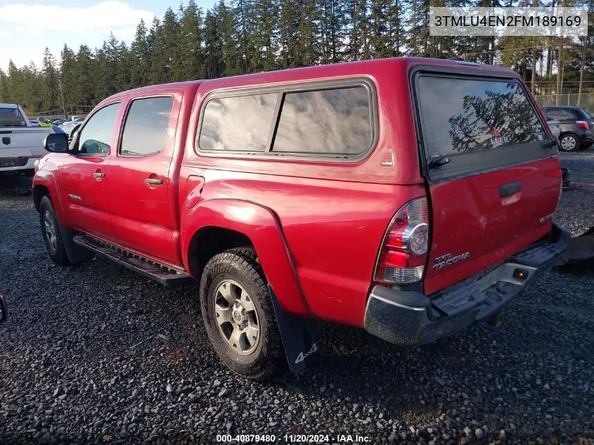 2015 Toyota Tacoma Base V6 VIN: 3TMLU4EN2FM189169 Lot: 40879480