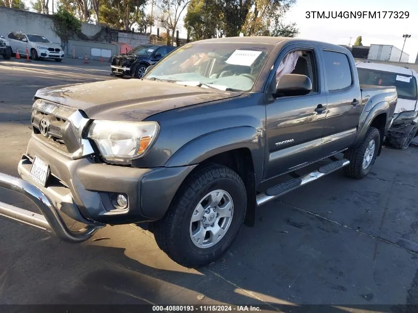 2015 Toyota Tacoma Double Cab Prerunner VIN: 3TMJU4GN9FM177329 Lot: 40880193