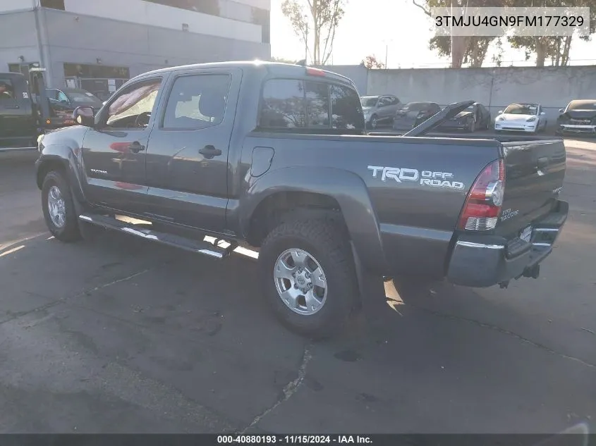 2015 Toyota Tacoma Double Cab Prerunner VIN: 3TMJU4GN9FM177329 Lot: 40880193