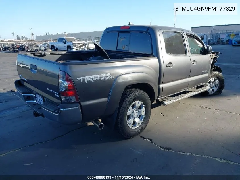 2015 Toyota Tacoma Double Cab Prerunner VIN: 3TMJU4GN9FM177329 Lot: 40880193