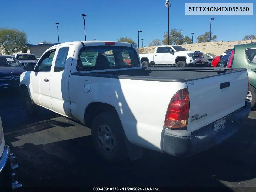 2015 Toyota Tacoma VIN: 5TFTX4CN4FX055560 Lot: 40910376