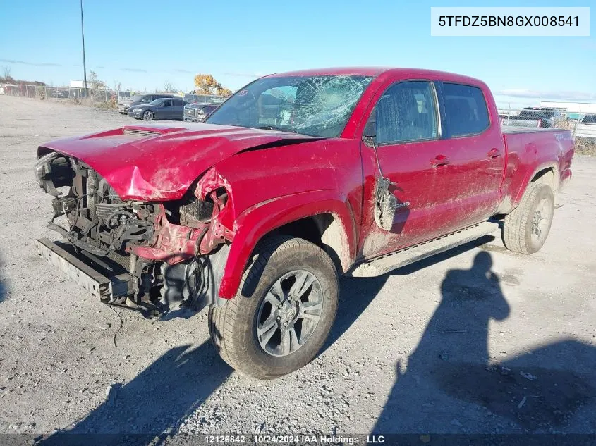 2016 Toyota Tacoma Sr5 VIN: 5TFDZ5BN8GX008541 Lot: 12126842