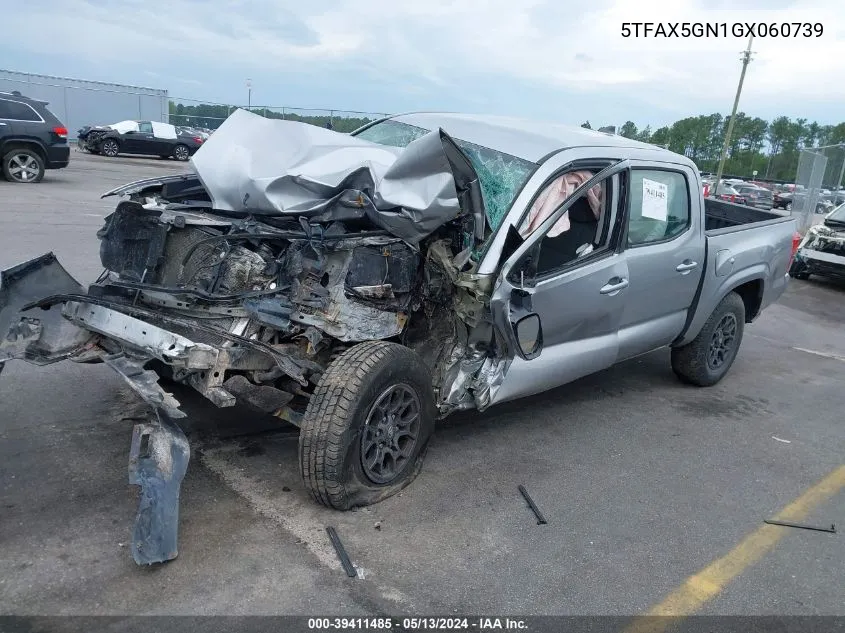 2016 Toyota Tacoma Sr VIN: 5TFAX5GN1GX060739 Lot: 39411485