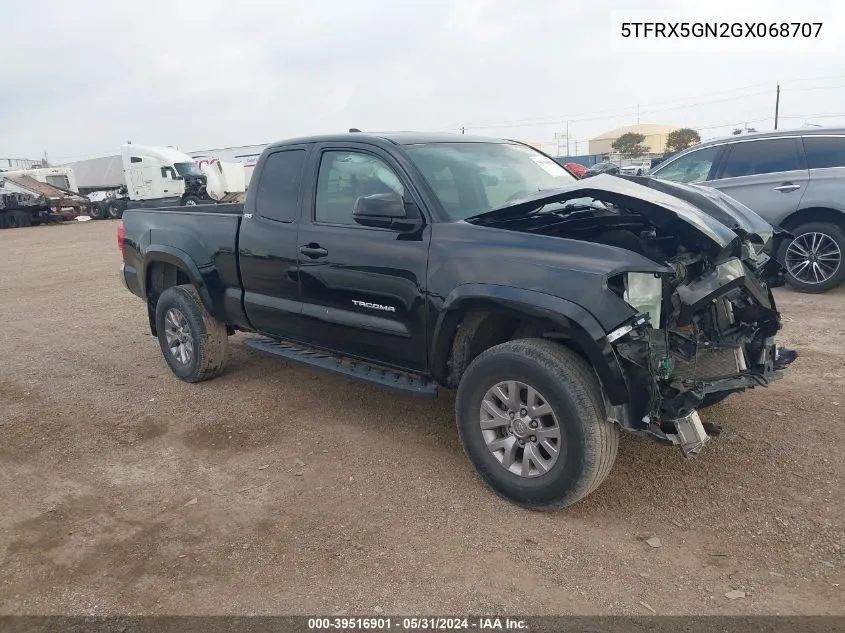 2016 Toyota Tacoma Sr5 VIN: 5TFRX5GN2GX068707 Lot: 39516901