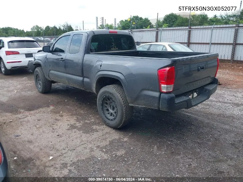 2016 Toyota Tacoma Sr VIN: 5TFRX5GN3GX052077 Lot: 39574750