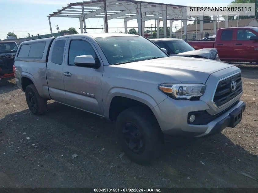 5TFSZ5AN9GX025115 2016 Toyota Tacoma Sr5 V6