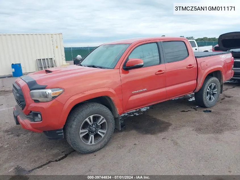 2016 Toyota Tacoma VIN: 3TMCZ5AN1GM011171 Lot: 39744834