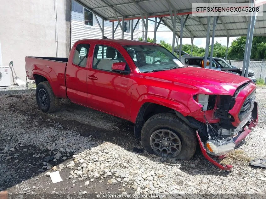 2016 Toyota Tacoma Sr VIN: 5TFSX5EN6GX045208 Lot: 39761287