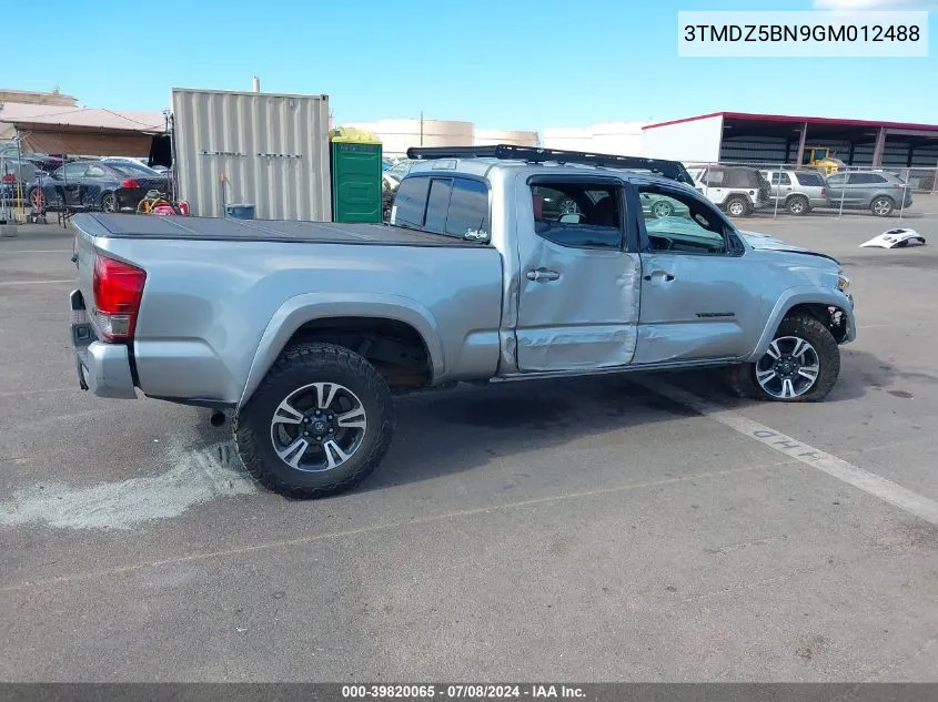 2016 Toyota Tacoma VIN: 3TMDZ5BN9GM012488 Lot: 39820065