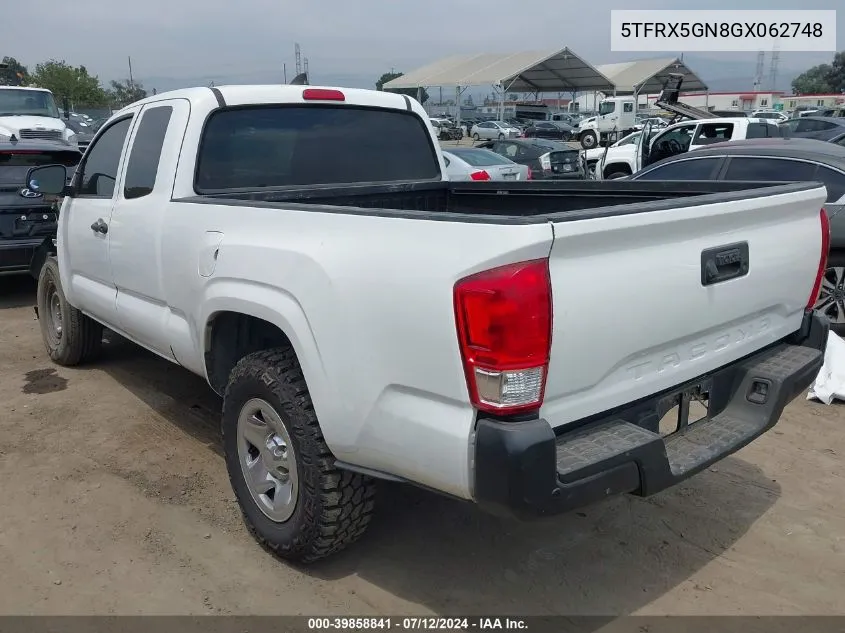 5TFRX5GN8GX062748 2016 Toyota Tacoma Sr