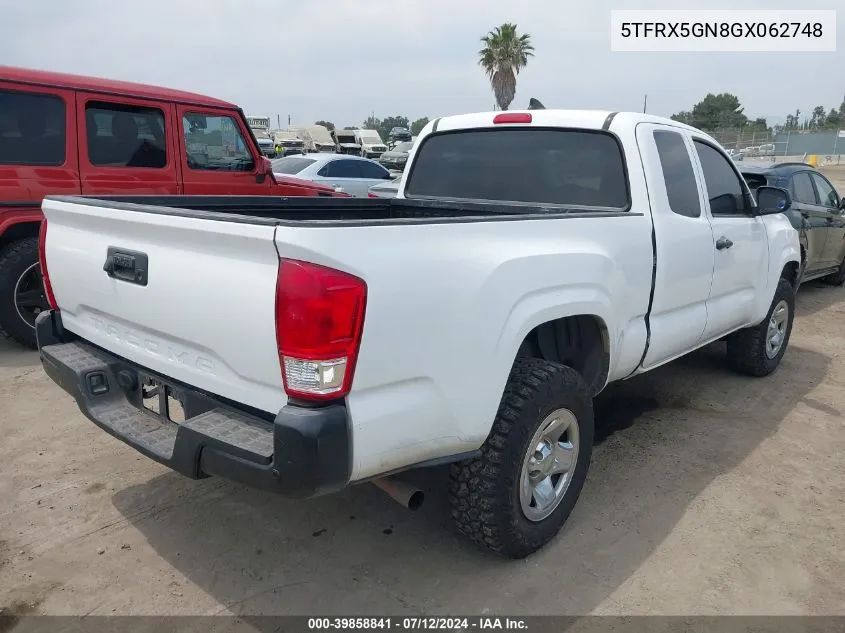 5TFRX5GN8GX062748 2016 Toyota Tacoma Sr