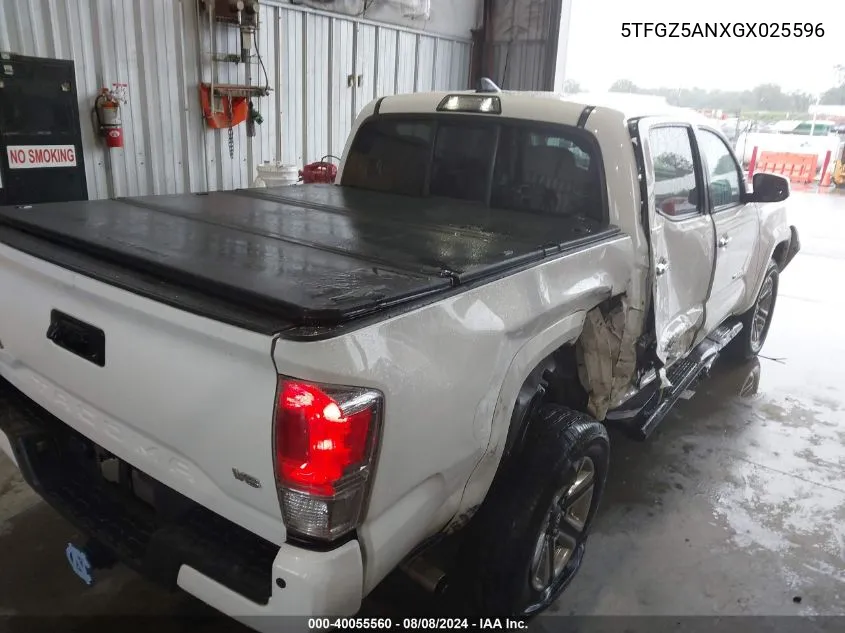 5TFGZ5ANXGX025596 2016 Toyota Tacoma Double Cab/Ltd