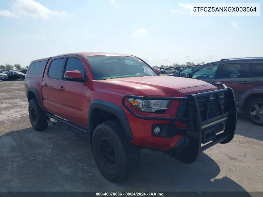 5TFCZ5ANXGX003564 2016 Toyota Tacoma Trd Off Road