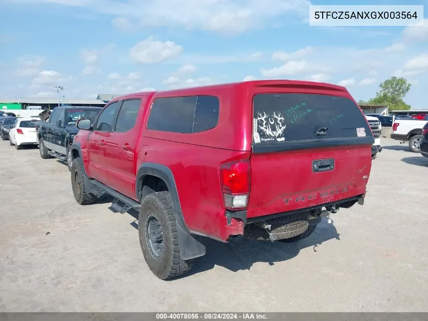 5TFCZ5ANXGX003564 2016 Toyota Tacoma Trd Off Road