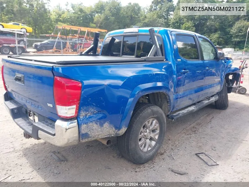 2016 Toyota Tacoma Sr5 V6 VIN: 3TMCZ5AN5GM021122 Lot: 40122500