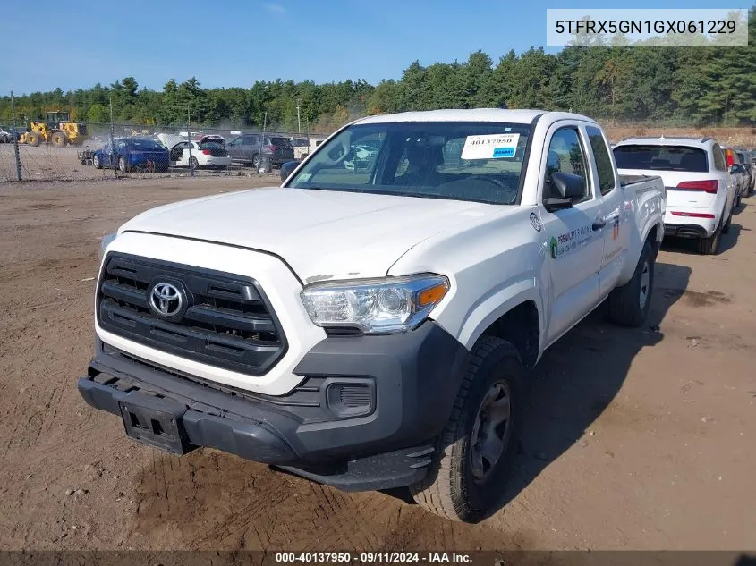 5TFRX5GN1GX061229 2016 Toyota Tacoma Access Cab/Sr/Sr5