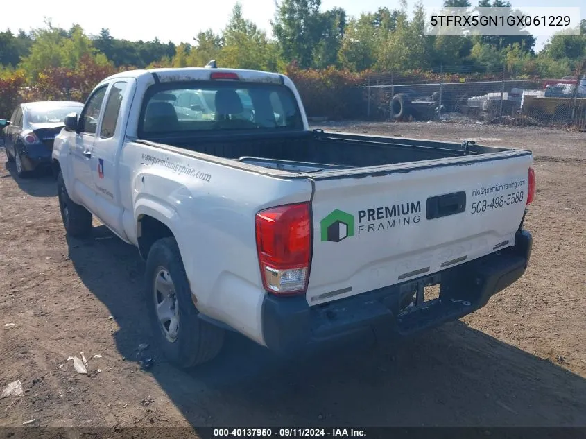 2016 Toyota Tacoma Access Cab/Sr/Sr5 VIN: 5TFRX5GN1GX061229 Lot: 40137950