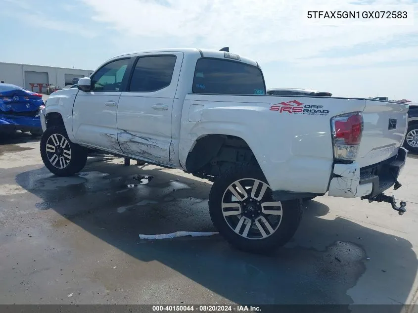 2016 Toyota Tacoma Sr VIN: 5TFAX5GN1GX072583 Lot: 40150044