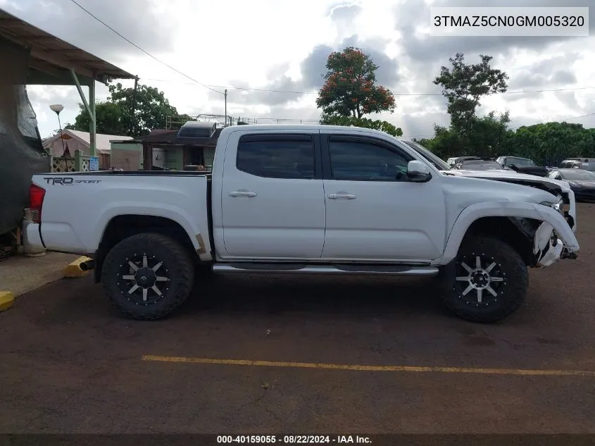 2016 Toyota Tacoma Sr5 V6 VIN: 3TMAZ5CN0GM005320 Lot: 40159055