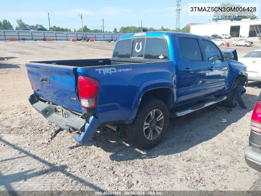 2016 Toyota Tacoma Trd Sport VIN: 3TMAZ5CN3GM006428 Lot: 40221888