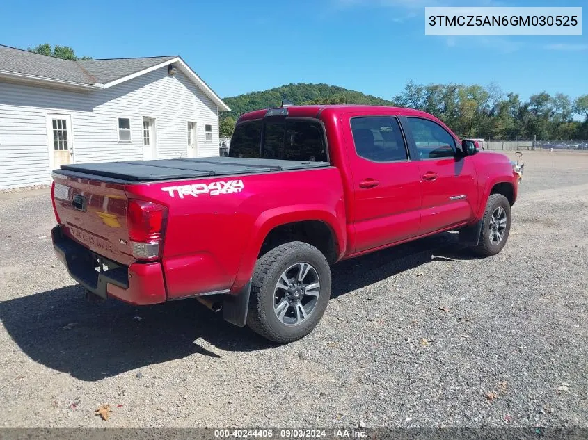 2016 Toyota Tacoma VIN: 3TMCZ5AN6GM030525 Lot: 40244406