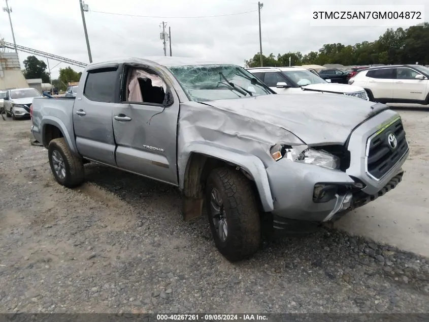 2016 Toyota Tacoma Dbl Cab/Sr/Sr5/Trd Spt/Or VIN: 3TMCZ5AN7GM004872 Lot: 40267261