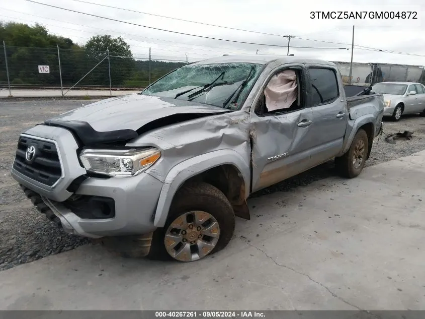 2016 Toyota Tacoma Dbl Cab/Sr/Sr5/Trd Spt/Or VIN: 3TMCZ5AN7GM004872 Lot: 40267261