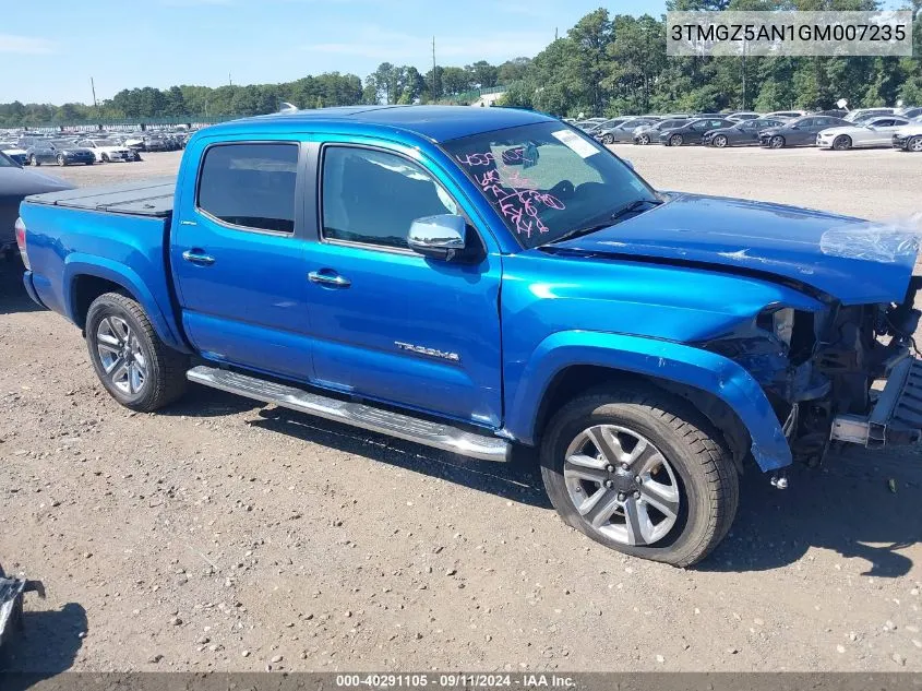 2016 Toyota Tacoma Limited VIN: 3TMGZ5AN1GM007235 Lot: 40291105