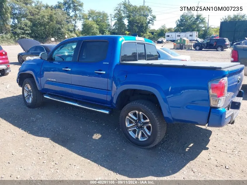 2016 Toyota Tacoma Limited VIN: 3TMGZ5AN1GM007235 Lot: 40291105