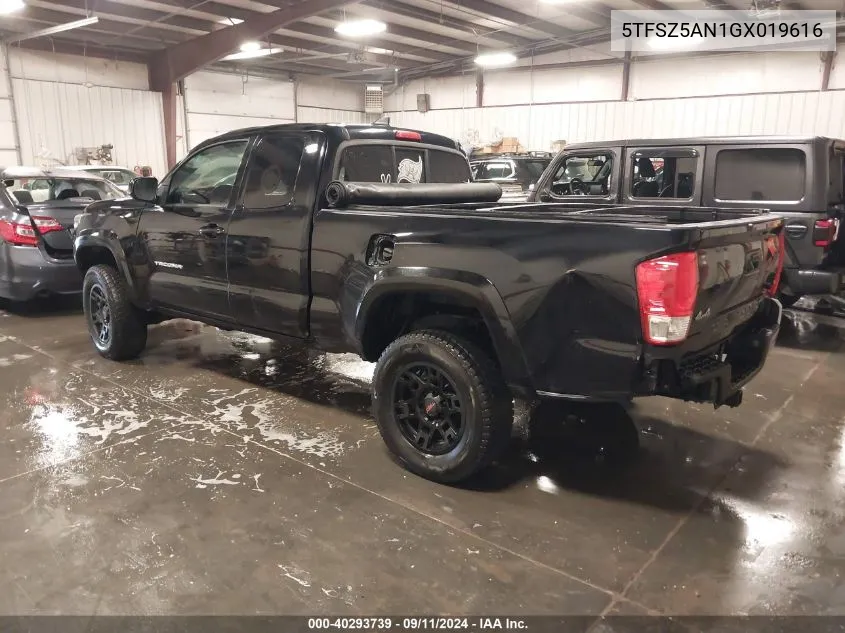 2016 Toyota Tacoma Access Cab/Sr5/Trd Spt/Or VIN: 5TFSZ5AN1GX019616 Lot: 40293739