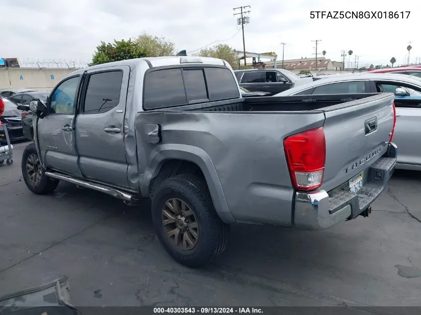 2016 Toyota Tacoma Sr5 V6 VIN: 5TFAZ5CN8GX018617 Lot: 40625017