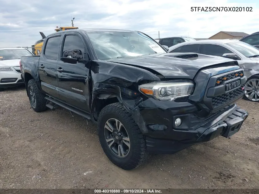 5TFAZ5CN7GX020102 2016 Toyota Tacoma Trd Sport