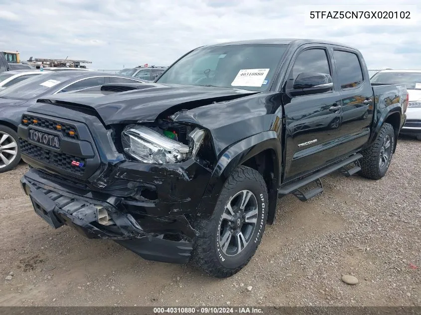 5TFAZ5CN7GX020102 2016 Toyota Tacoma Trd Sport