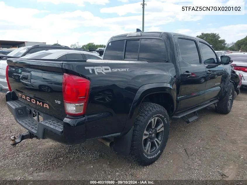 5TFAZ5CN7GX020102 2016 Toyota Tacoma Trd Sport