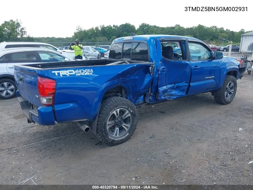 3TMDZ5BN5GM002931 2016 Toyota Tacoma Trd Sport