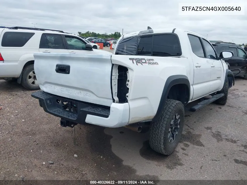 5TFAZ5CN4GX005640 2016 Toyota Tacoma Trd Off Road